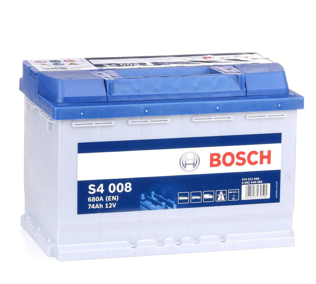 BOSCH Starterbatterie 12V 574 012 068 74Ah S4 008 H6