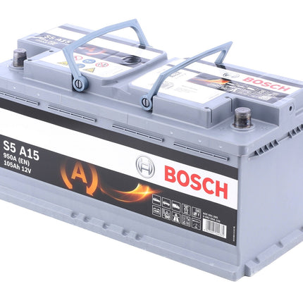 BOSCH Starterbatterie 12V 605 901 095 105Ah S5 A15 AGM H9