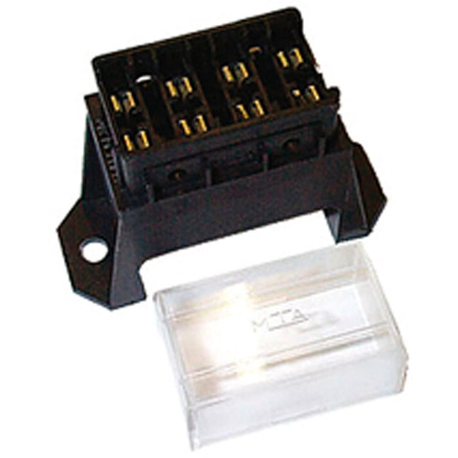 Stecksicherungsdosen 4-pol. transparent