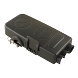 Batterieklemme mit Sicherungsplätzen, schwarz MEGA 0300839