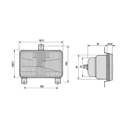 COBO - Einbauscheinwerfer H4
