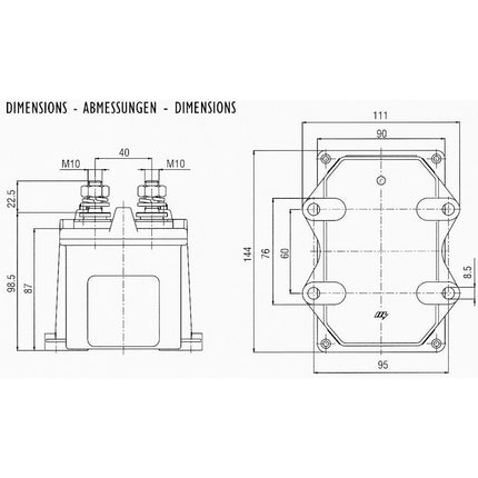 Elektr. Batterietrennschalter 24 V
