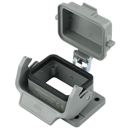 Harting - Han 6B Sockelgehäuse mit Deckel, IP67 09300061308 - Hischier Auto AG