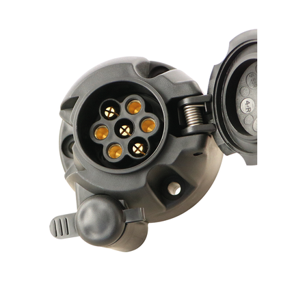 Anhängersteckdose 7-pol. mit Zusatzsteckdose