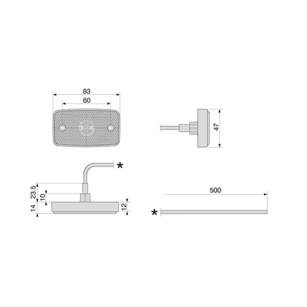 COBO - LED-Seitenmarkierleuchte 12 V gelb - 1012081 - 1 - Stück Cobo