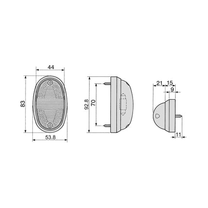 COBO Positionsleuchte rot/weiss, 12/24 V, 5 W - 1012370 - 1 - Stück Cobo