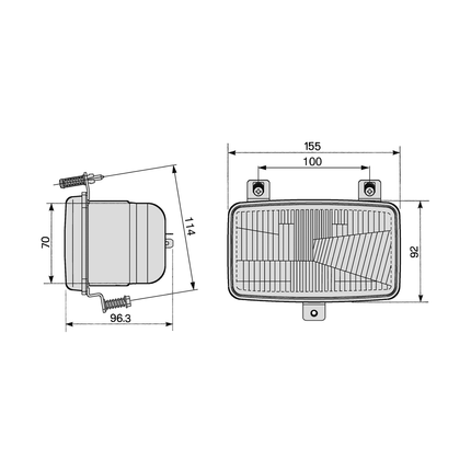 COBO - Einbauscheinwerfer H4 Links + rechts - 1013260 - 1 - Stück Cobo