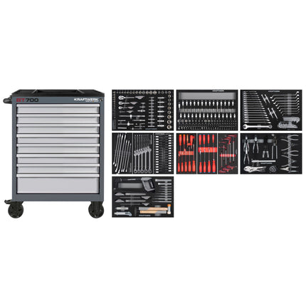 BT700 Werkstattwagen, 8 Schubladen, BASIC+PB, 360-tlg. 102.118.106 - Hischier Auto AG