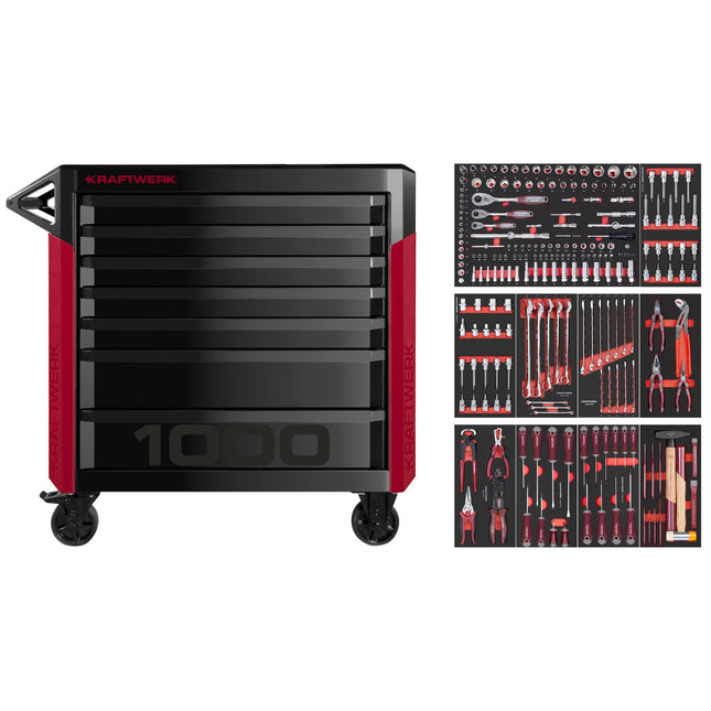 PRO LINE Werkstattwagen PT1000 7 Schubladen 221-tlg. 102.517.005 - Hischier Auto AG