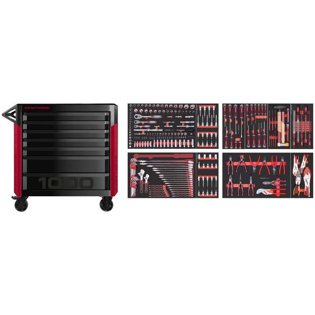 PRO LINE Werkstattwagen PT1000 7 Schubladen 261-tlg. 102.517.006 - Hischier Auto AG