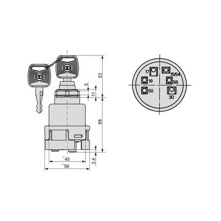 COBO - Zünd-Anlass-Schalter 14.0323 1021088 - Hischier Auto AG