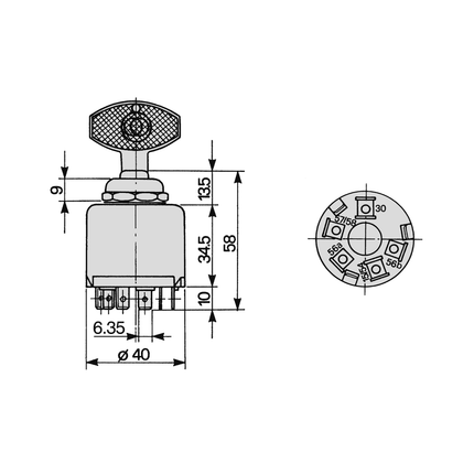 COBO - Lichtzündschalter 0-1-2-3 (23.101)