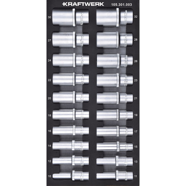 1/2'' Steckschlüsseleinsatz sechskant 20-tlg. 20x40 Einlage 105.301.003 - Hischier Auto AG