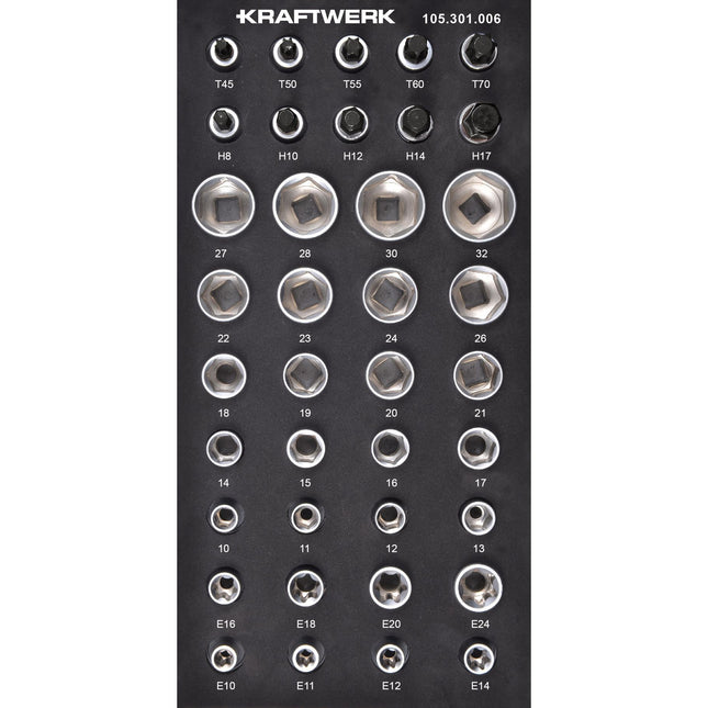 1/2'' Steckschlüssel Sechskant Innensechsk. TX 38-tlg 20x40 105.301.006 - Hischier Auto AG