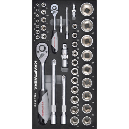 1/4 + 1/2 Umschaltknarrensatz 40-tlg. 20x40 Einlage 105.301.034 - Hischier Auto AG