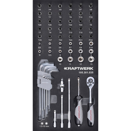 1/4 Umschaltknarrensatz 61-tlg. 20x40 Einlage 105.301.035 - Hischier Auto AG