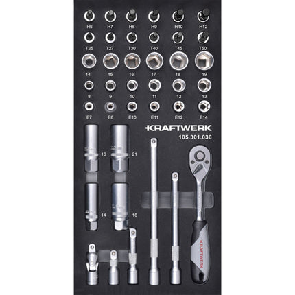 3/8 Umschaltknarrensatz 40-tlg. 20x40 Einlage 105.301.036 - Hischier Auto AG