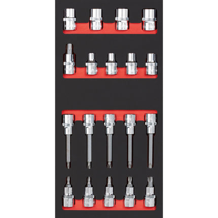 Bit-Steckschlüsselsatz 1/2 TX 19-tlg. 20x40 Einlage 105.401.011 - Hischier Auto AG