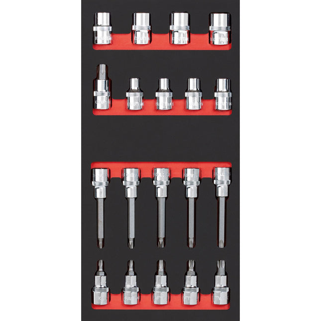 Bit-Steckschlüsselsatz 1/2 TX 19-tlg. 20x40 Einlage 105.401.011 - Hischier Auto AG