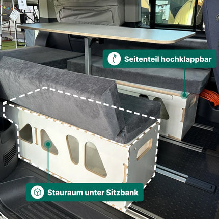 Moonbox Campingbox mit Tisch Van/Bus 115cm Modify Weiß Moonbox