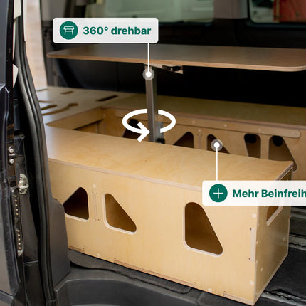 Moonbox Campingbox mit Tisch Van/Bus 119cm Modify UV-Lack Moonbox
