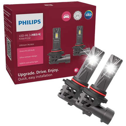 PHILIPS - 2 x LED-Lampe HB3/4 12 V weiss 1’800 lm 11005U2500CX