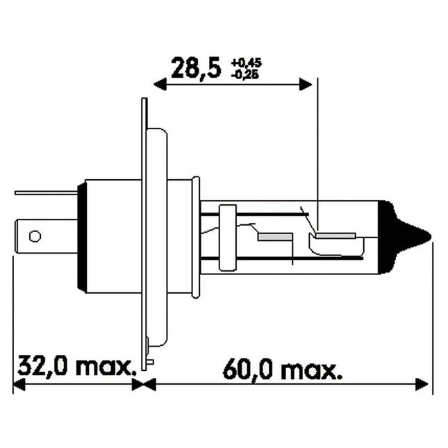 Jahn Glühlampe H4 12V 60/55W *Longlife* - 1 - Stück Jahn