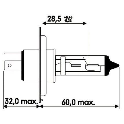 1 Jahn Glühlampe H4 12V.60/55W 1001