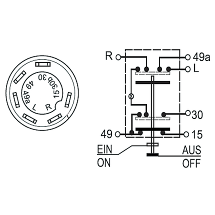 Pneutron Drückerschalter "Warnblinker"