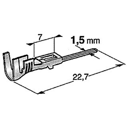Stiftkontakt zu Steckgehäuse SUPERSEAL 1.5 1105550 - Hischier Auto AG