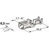 Flachsteckhülsen 6.3mm, abziehsicher mit Feder 1107010