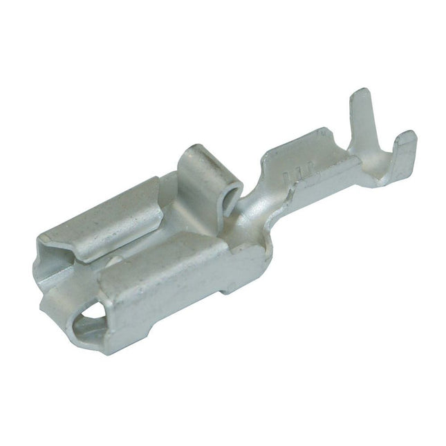 Flachsteckhülsen 6.3 mm, abziehsicher mit Feder