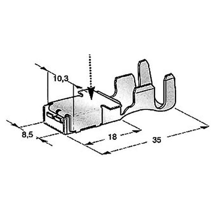 Flachsteckhülse F800, 10mm2