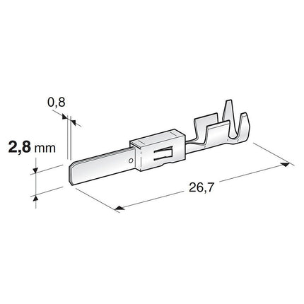 Stiftkontakt AMP JPT M280/MCP 2.8 1108290 - Hischier Auto AG