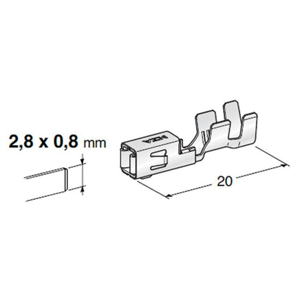 Flachsteckhülsen Fiat/MINI F280/Mini-Sich.