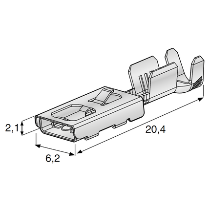 Flachsteckhülsen F480E, 1.5-2.5mm2 1108401 - Hischier Auto AG