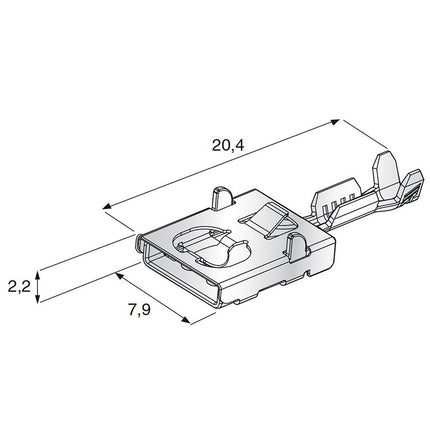 Flachsteckhülsen F630E, 6.0 mm2