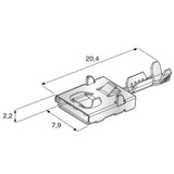 Flachsteckhülsen F630E, 6.0 mm2 1108503
