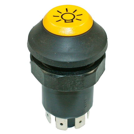 Pneutron Drückerschalter "Licht" gelb