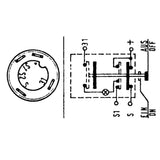 Pneutron Drückersch. "Standlicht" gelb 113079