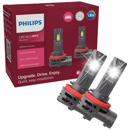 PHILIPS - 2 x LED-Lampe H11 12 V weiss 1’800 lm 11362U2500CX