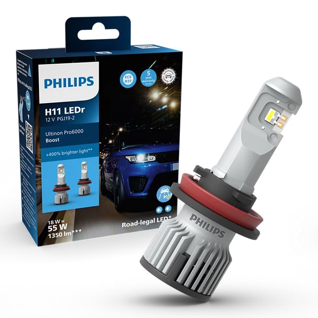 H11 - Philips LED-Ultinon Pro 6000 Boost, 2 Stück - 11362U60BX2 - 1 - Satz Philips