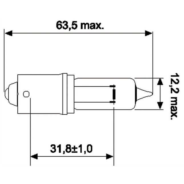 Jahn Glühlampe Halogen 12V 50W - 1168 - 1 - Stück Jahn