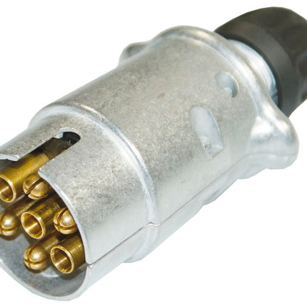 Anhängerstecker 7-pol. Alu mit PG-Kabeleingang - 117510PG - 1 - Stück Erich Jaeger