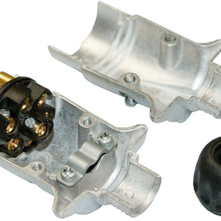 Anhängerstecker 7-pol. Alu mit PG-Kabeleingang - 117510PG - 1 - Stück Erich Jaeger