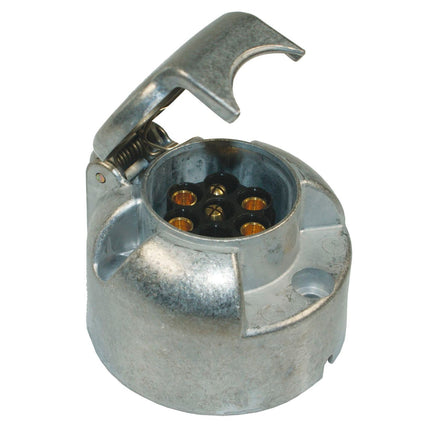 Anhängersteckdose 7-p. Alu mit Abschaltkontakt