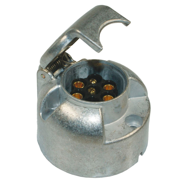 Anhängersteckdose 7-p. Alu mit Abschaltkontakt