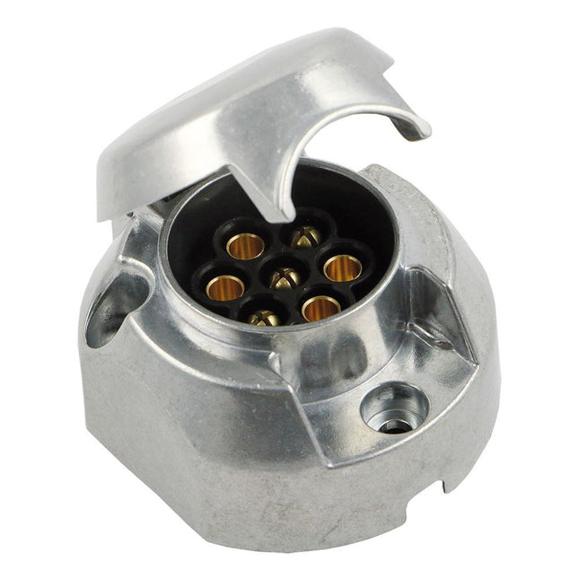 Anhängersteckdose 7-pol. Metall 3-Fuss