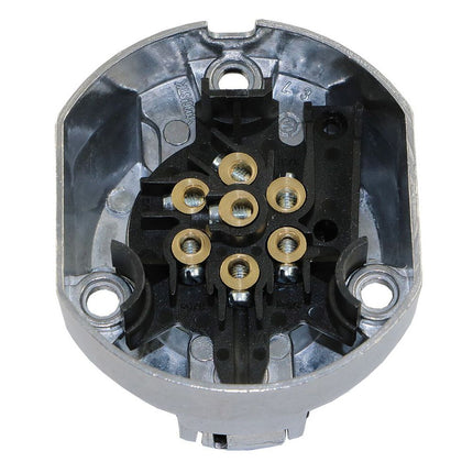 Anhängersteckdose 7-pol. Metall 3-Fuss