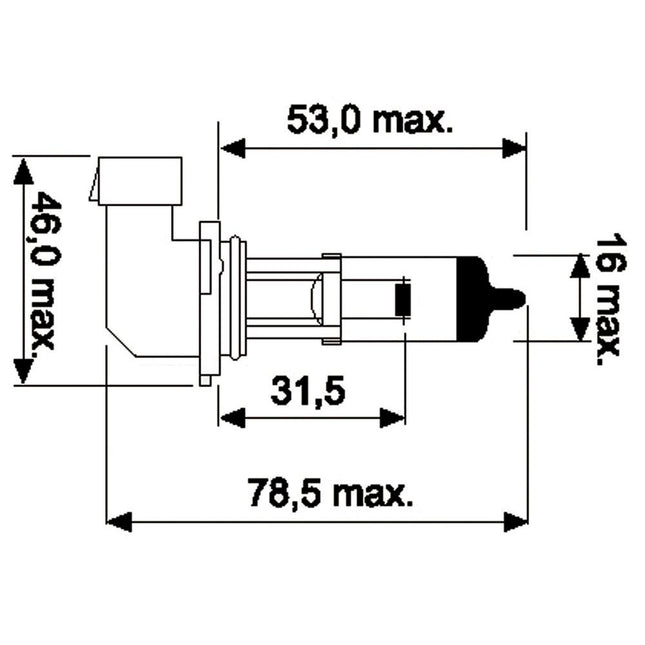 Jahn Glühlampe H12 12V 53W - 1190 - 1 - Stück Jahn